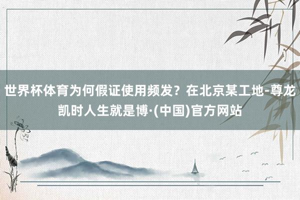 世界杯体育为何假证使用频发？在北京某工地-尊龙凯时人生就是博·(中国)官方网站