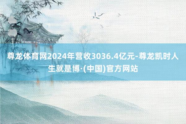 尊龙体育网2024年营收3036.4亿元-尊龙凯时人生就是博·(中国)官方网站