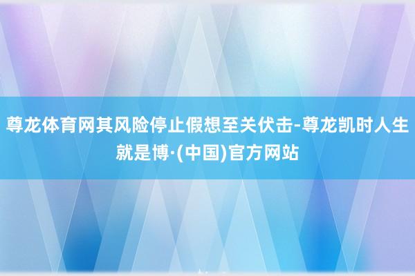 尊龙体育网其风险停止假想至关伏击-尊龙凯时人生就是博·(中国)官方网站